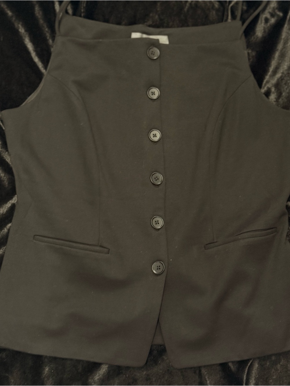 Sunday in Brooklyn Black Button-Front Top